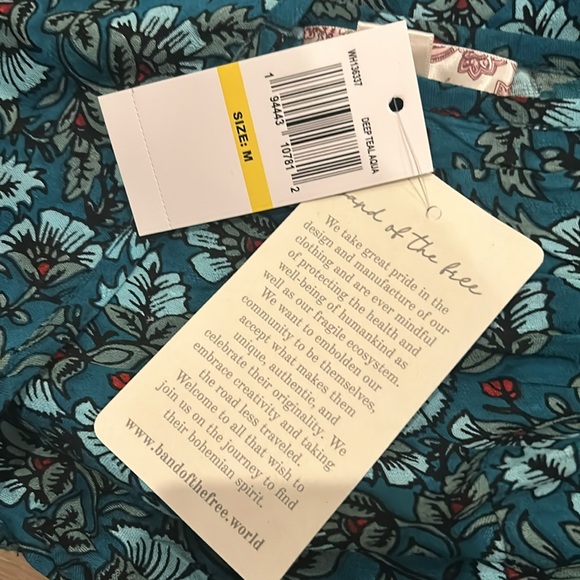 NWT Band Of The Free Jewel Teal Floral Wrap Maxi Dress - Picture 11 of 12